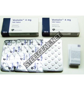 Ventolin (Salbutamol) 100 Tablets 4 mg GlaxoSmithKline https://sterohub.com/shop/16/ventolin-4mg-280x300w.jpg
