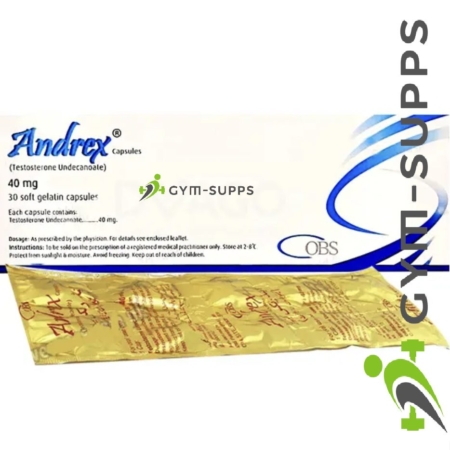 ANDREX – TESTOSTERONE UNDECONATE 40mg (PHARMACEUTICAL GRADE ORAL TESTOSTERONE, SOFTGEL CAPSULES), 30 CAPSULES ***** NO BOX***** https://sterohub.com/shop/20/Andrex-450x450.jpg